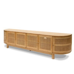 2.2m Rattan Doors TV Entertainment unit | Natural | Myka Home
