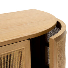 2.2m Rattan Doors TV Entertainment unit | Natural | Myka Home