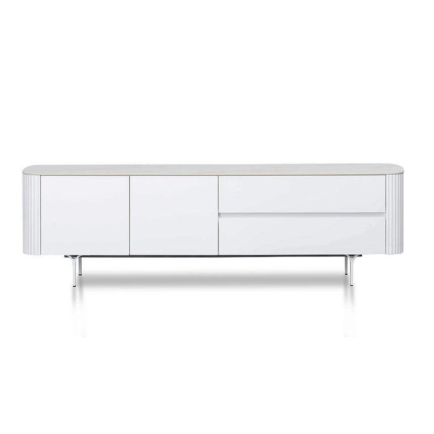 1.8m Entertainment TV Unit | White | Myka Home - View 2