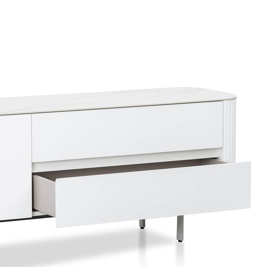 1.8m Entertainment TV Unit | White | Myka Home - View 5