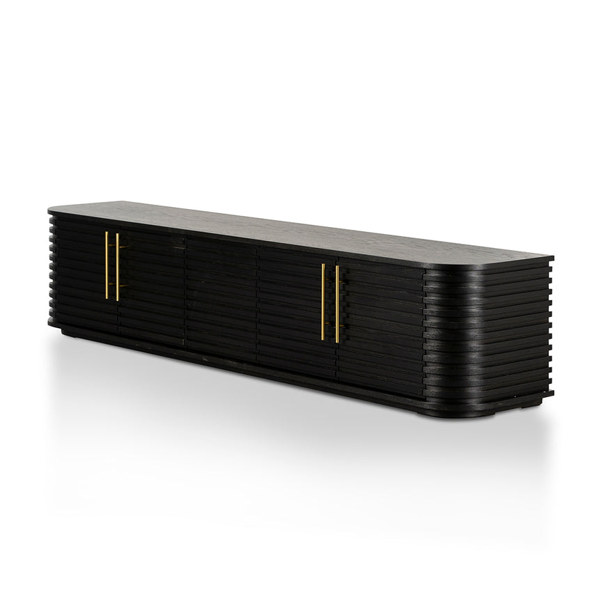 2.3m TV Entertainment Unit | Textured Espresso Black | Myka Home