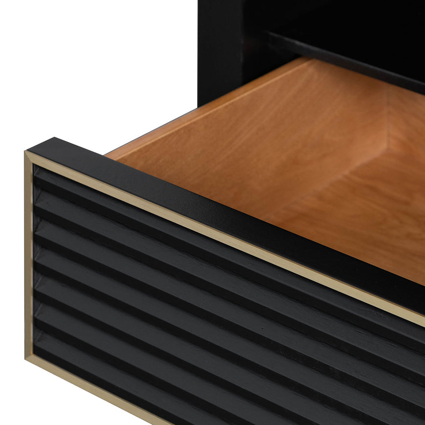 2m TV Entertainment Unit | Textured Espresso Black | Myka Home - View 8