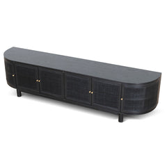 CTV8290-NI 2.2m Rattan Doors TV Entertainment unit - Full Black