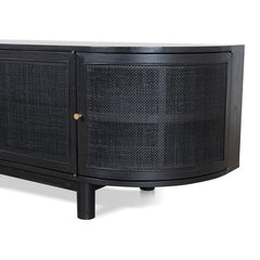 CTV8290-NI 2.2m Rattan Doors TV Entertainment unit - Full Black