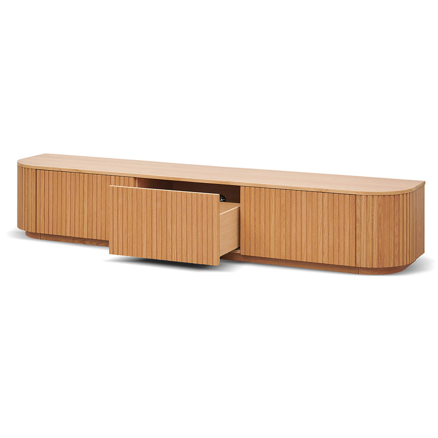 2.4m TV Entertainment Unit | Natural Oak | Myka Home - View 6