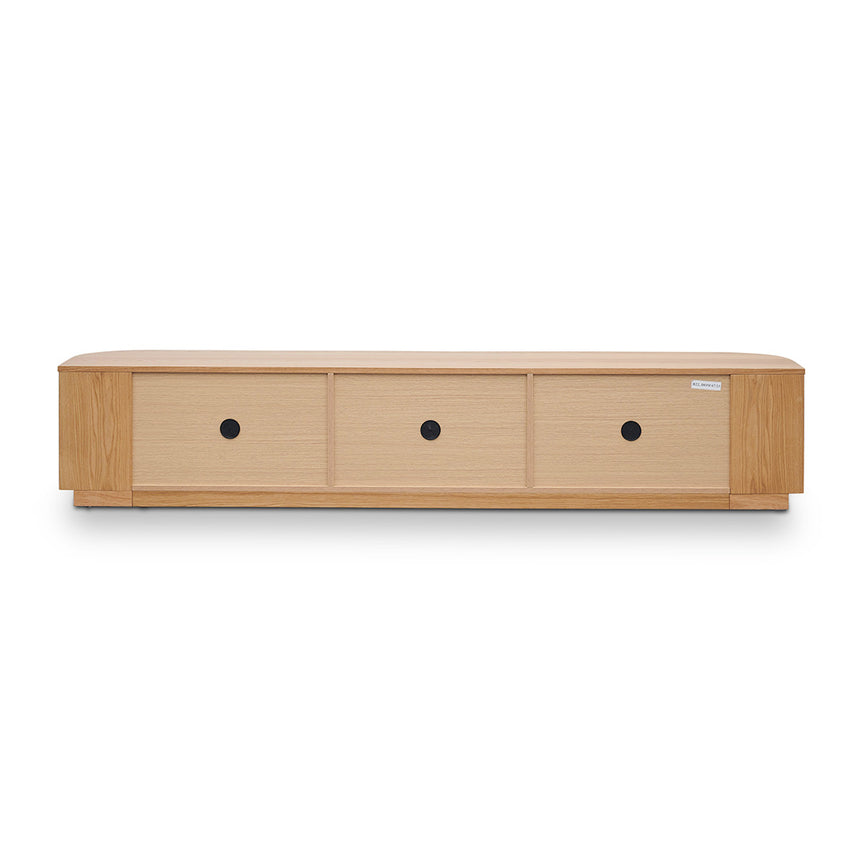 2.4m TV Entertainment Unit | Natural Oak | Myka Home - View 9