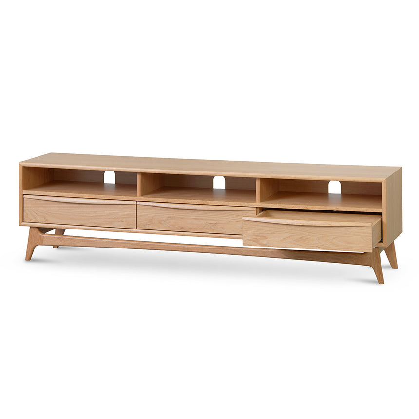 Wide TV Entertainment Unit | Natural Oak | Myka Home - View 4
