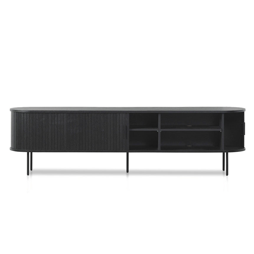 2m TV Entertainment Unit | Full Black | Myka Home - View 4