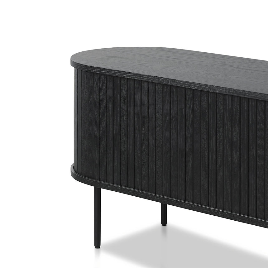 2m TV Entertainment Unit | Full Black | Myka Home - View 5