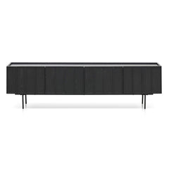 CTV8446-KD 2m Wooden TV Entertainment Unit - Full Black
