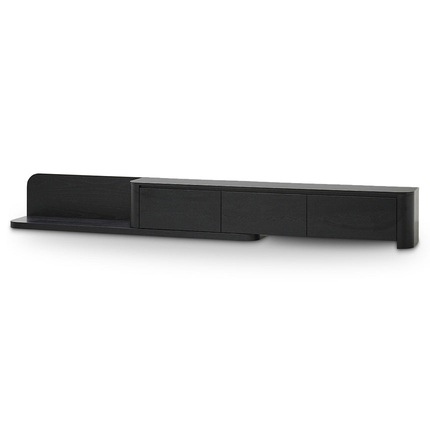 Expandable TV Entertainment Unit | Full Black Oak | Myka Home