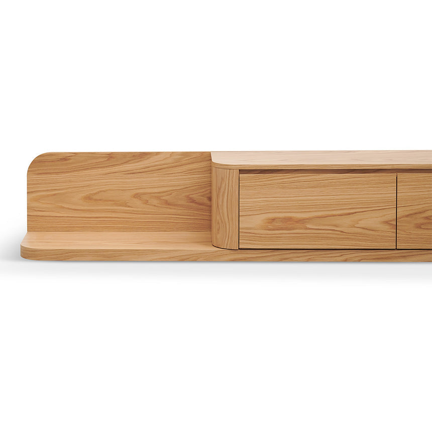 Expandable TV Entertainment Unit | Natural Oak | Myka Home - View 12