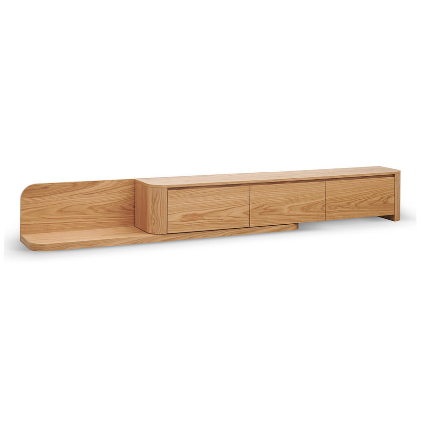 Expandable TV Entertainment Unit | Natural Oak | Myka Home - View 13