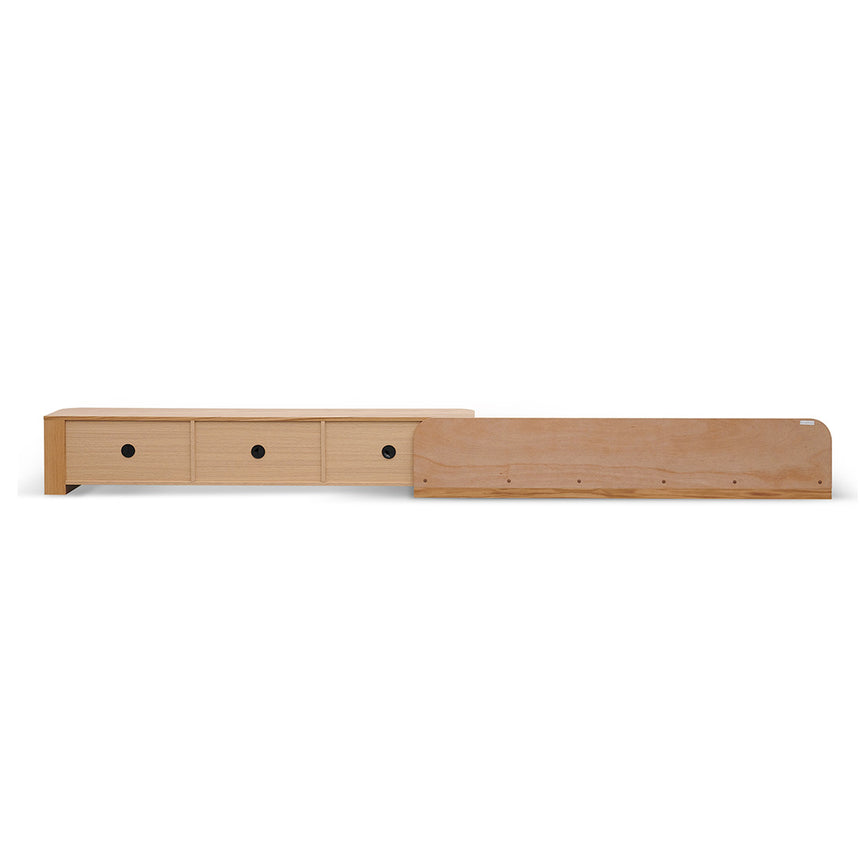Expandable TV Entertainment Unit | Natural Oak | Myka Home - View 14