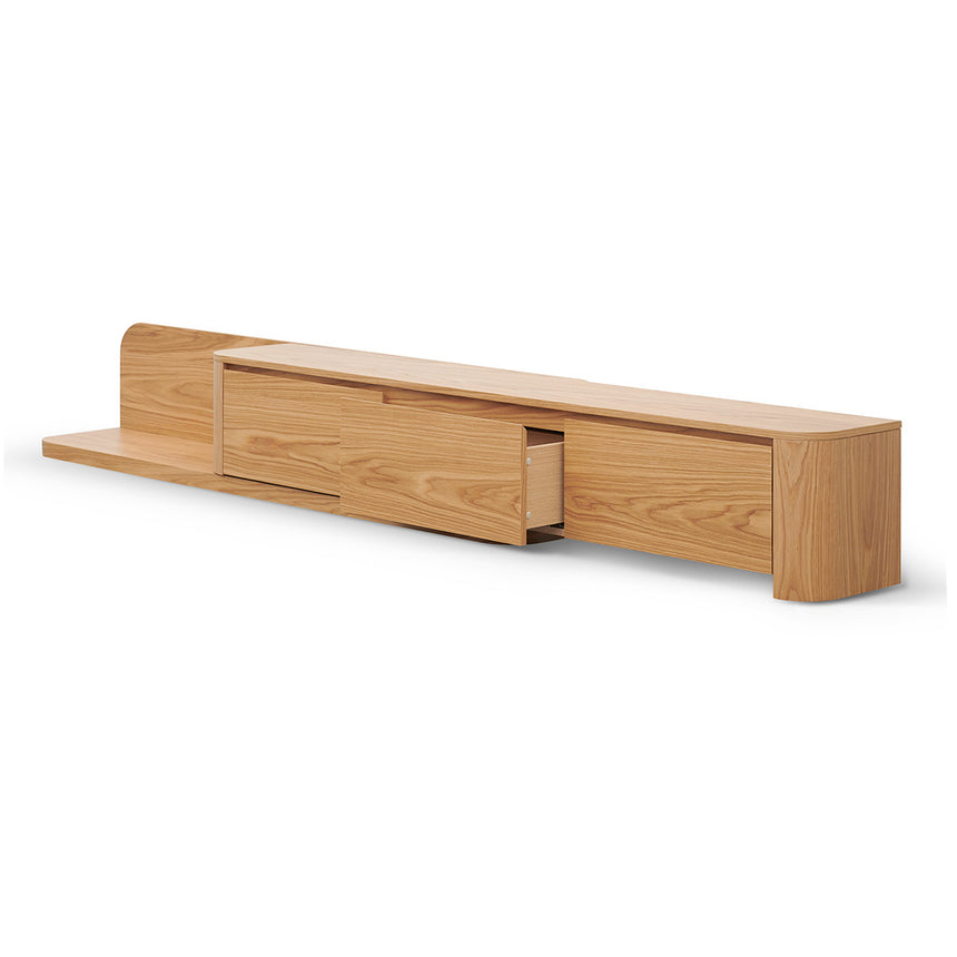 Expandable TV Entertainment Unit | Natural Oak | Myka Home - View 7