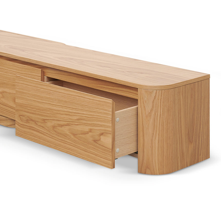 Expandable TV Entertainment Unit | Natural Oak | Myka Home - View 9