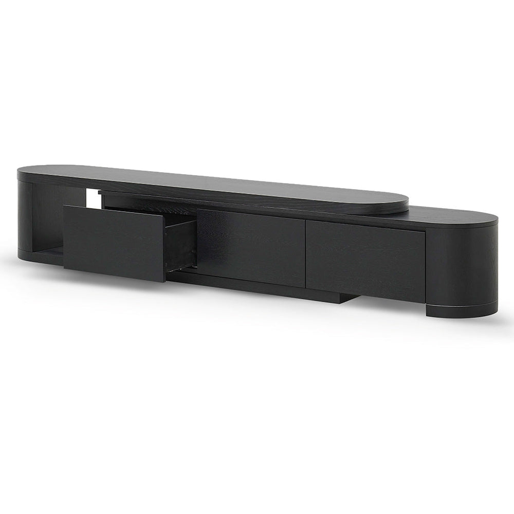 Extendable TV Entertainment Unit | Full Black Oak | Myka Home - View 5