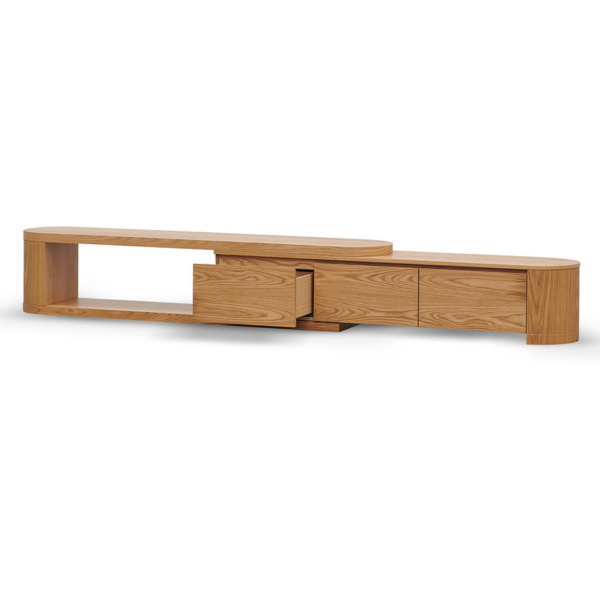 Extendable TV Entertainment Unit | Natural Oak | Myka Home - View 5