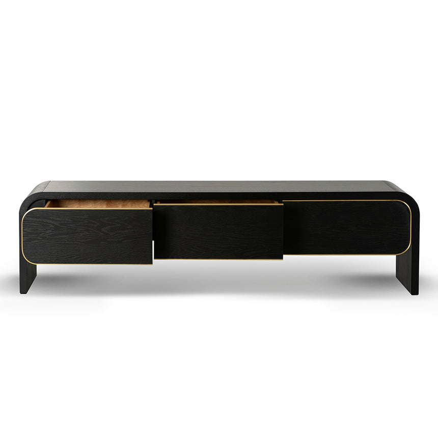 2m TV Entertainment Unit | Textured Espresso Black | Myka Home - View 4