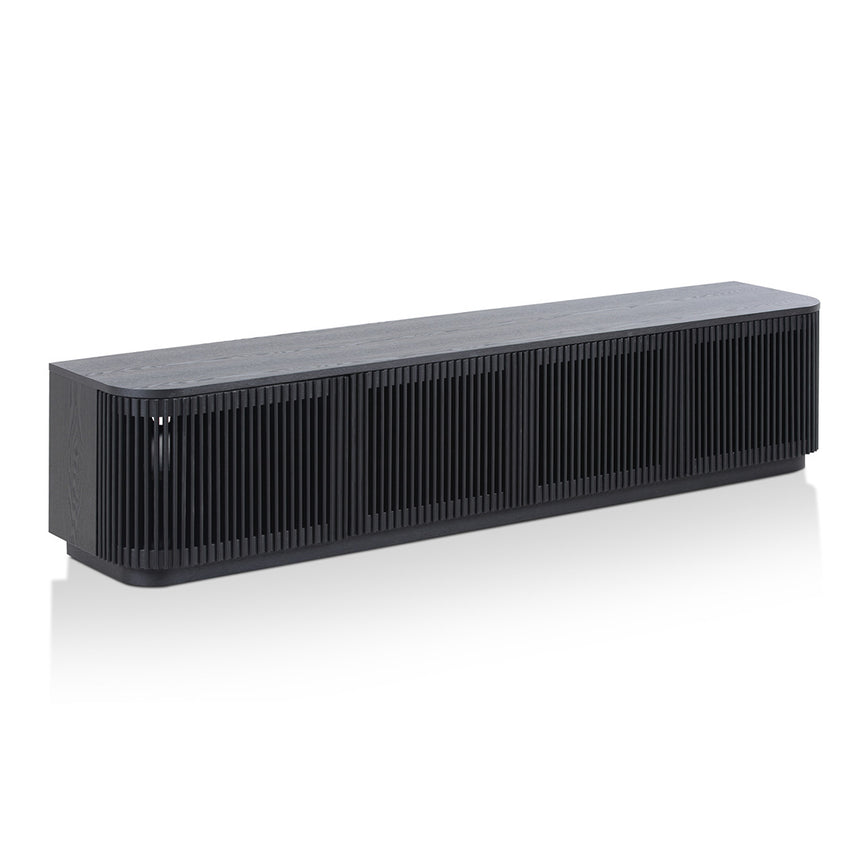 2m TV Unit | Full Black | Myka Home - View 3