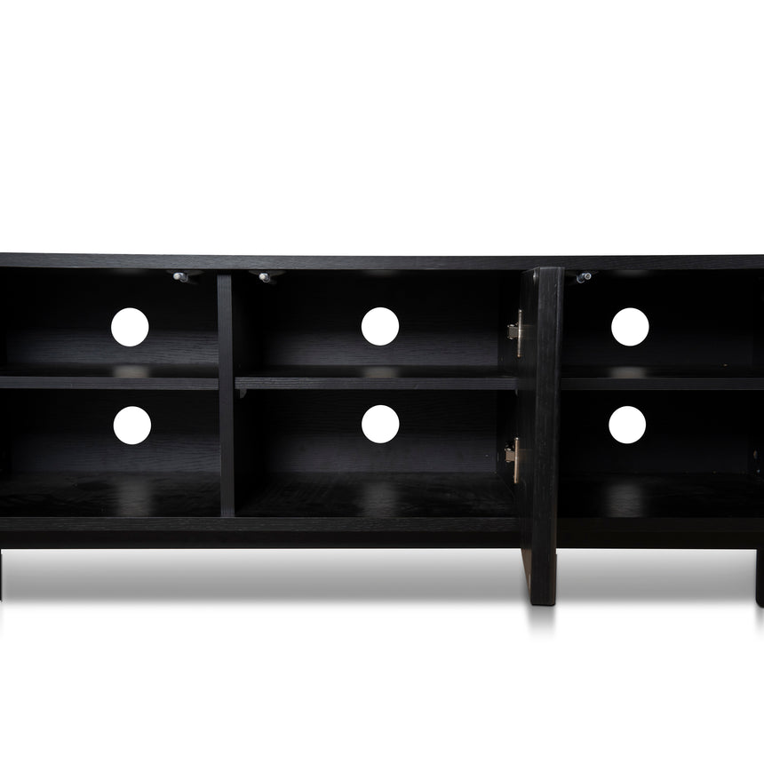 1.6m TV Entertainment Unit | Full Black | Myka Home - View 4