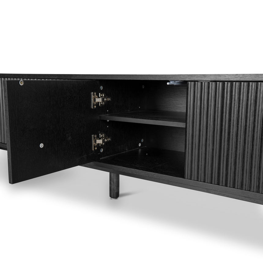 2m TV Entertainment Unit | Full Black | Myka Home - View 15