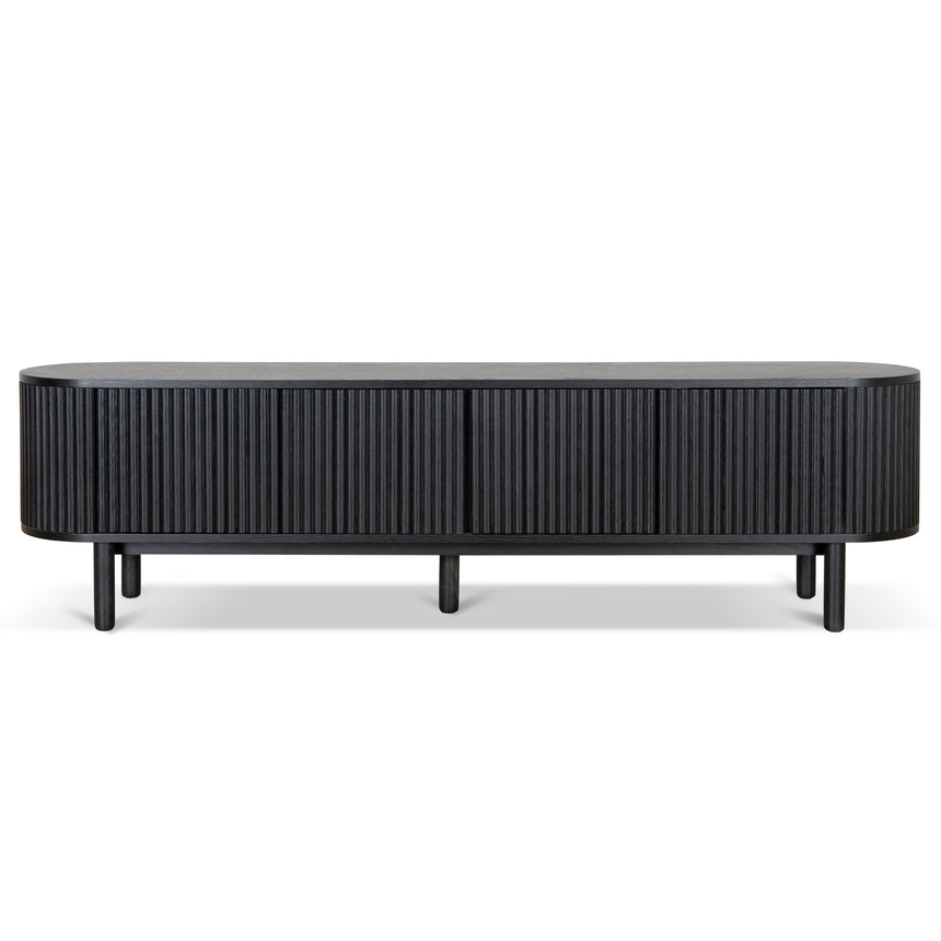 2m TV Entertainment Unit | Full Black | Myka Home - View 2