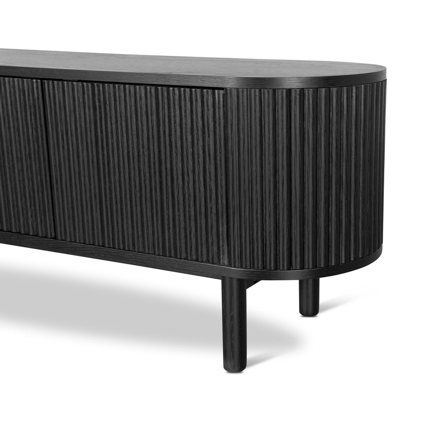 2m TV Entertainment Unit | Full Black | Myka Home - View 8