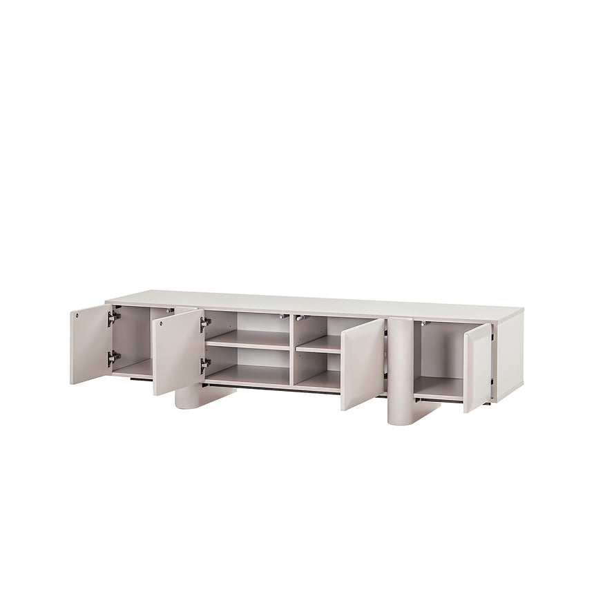 1.6m TV Entertainment Unit | Warm Grey | Myka Home - View 3