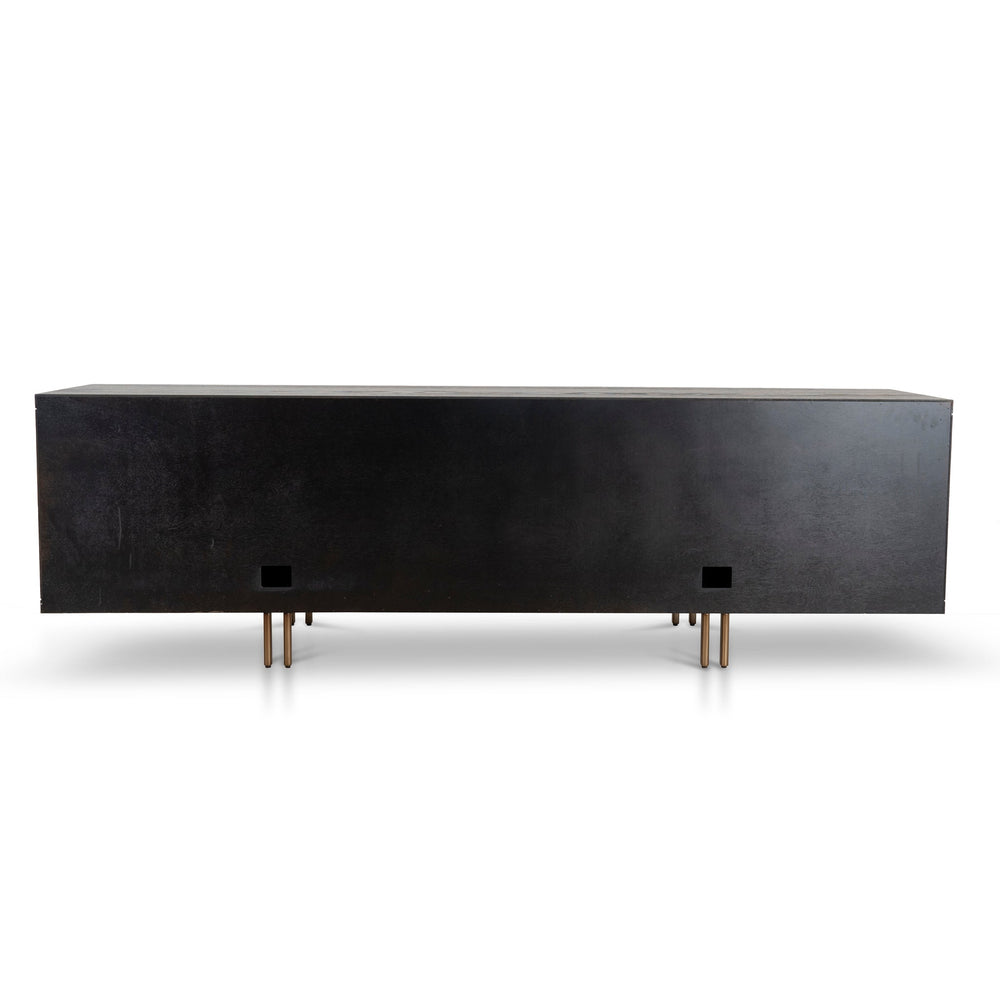 2m TV Entertainment Unit | Textured Espresso Black | Myka Home - View 4