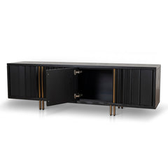 2m TV Entertainment Unit | Textured Espresso Black | Myka Home