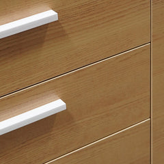 COT2861-SN 1.95m Executive Desk Right Return - Black Frame with Natural Top and Drawers