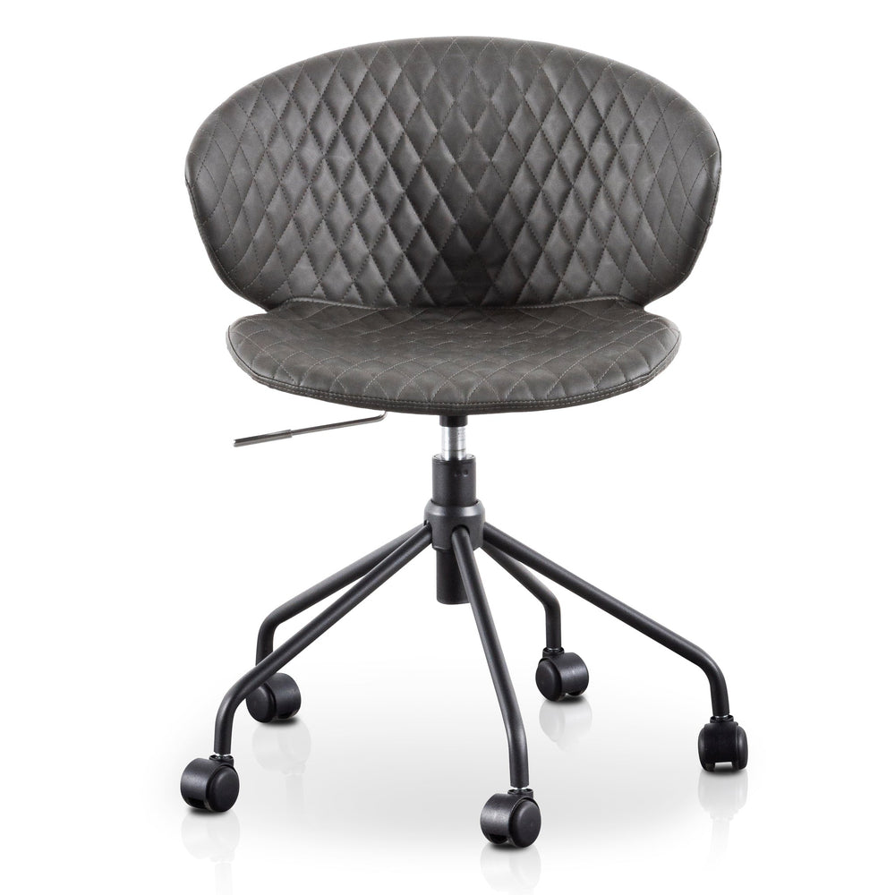 Office Chair | Charcoal with Black Base | Myka Home - View 2