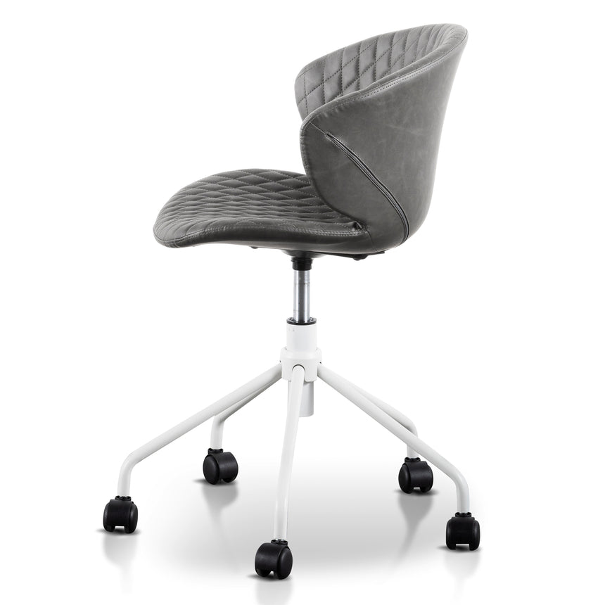 Office Chair | Charcoal with White Base | Myka Home - View 3