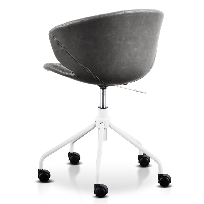 Office Chair | Charcoal with White Base | Myka Home - View 4
