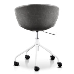 Office Chair | Charcoal with White Base | Myka Home