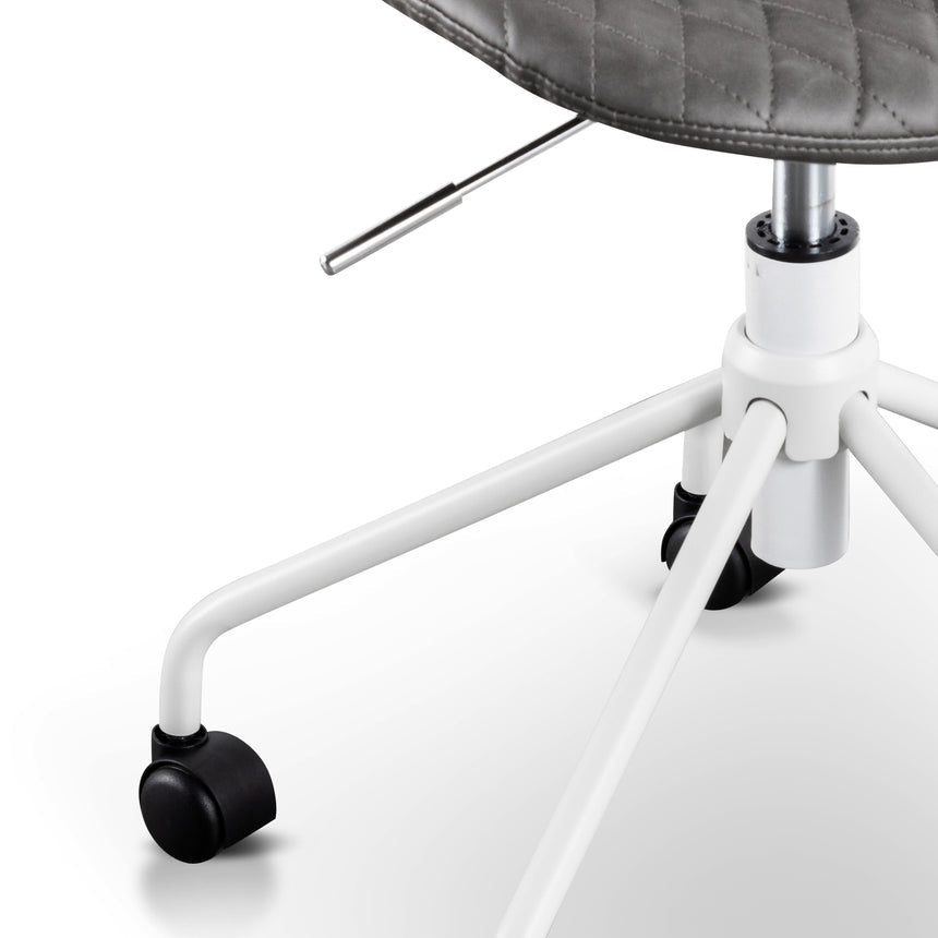 Office Chair | Charcoal with White Base | Myka Home - View 7