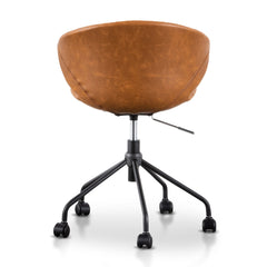 Office Chair | Tan with Black Base | Myka Home