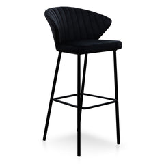 Ex Display - CBS2521-DW 75cm Bar Stool - Black Velvet