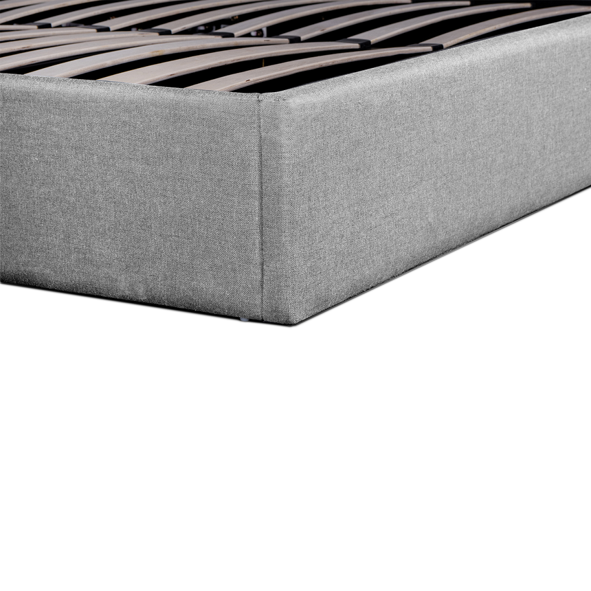 Florence Queen Bed Frame | Pearl Grey Storage | Myka Home - View 4