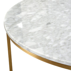 Ex Display - CCF1051-DW 100cm Round Marble Coffee Table