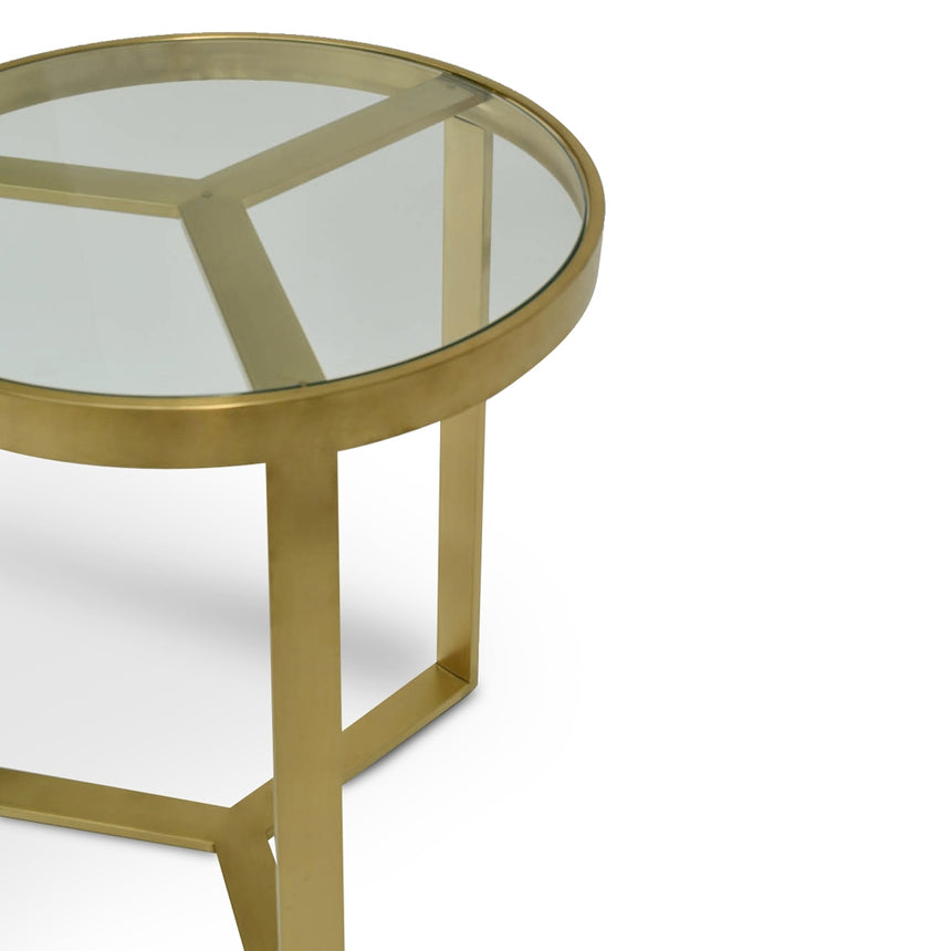50cm Side Table - Brushed Gold Base - View 4