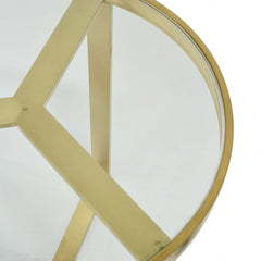 CCF2428-BS  50cm Side Table - Brushed Gold Base