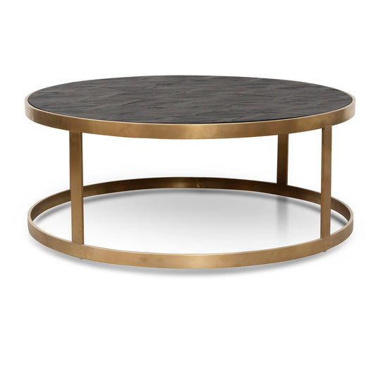 CCF2794-NI - Coffee Table - Black - Golden Base