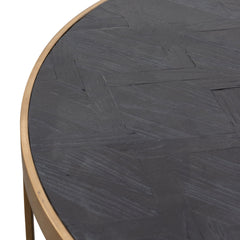 CCF2794-NI - Coffee Table - Black - Golden Base