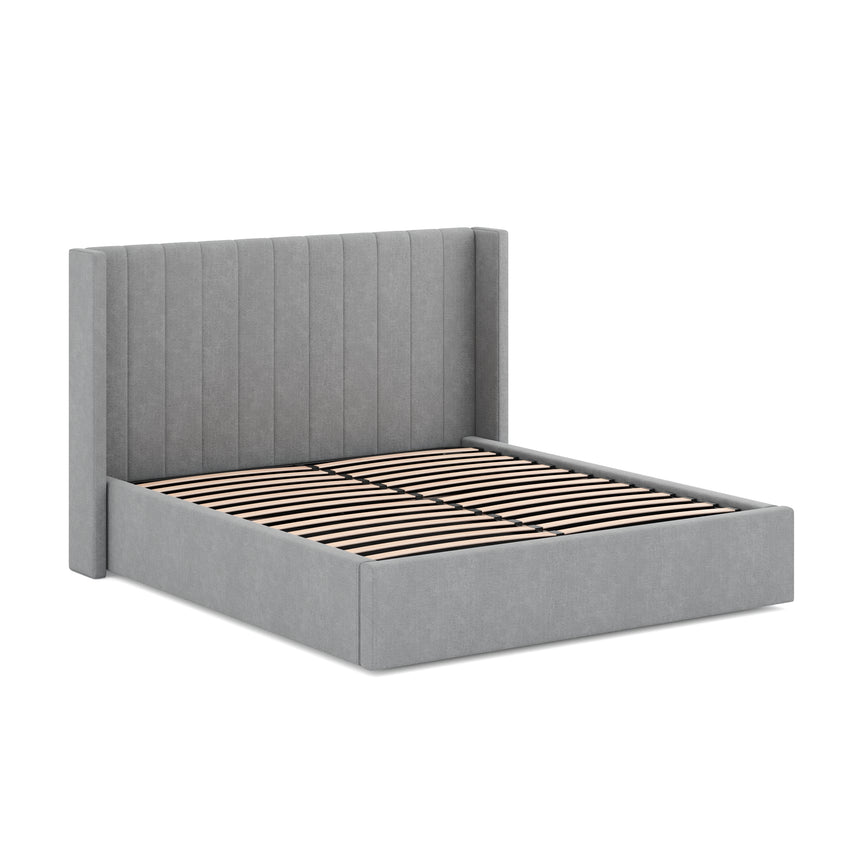 Wide Base Queen Sized Bed Frame - Flint Grey - View 4