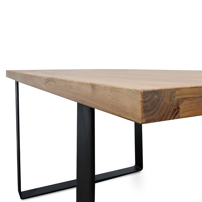 Reclaimed Elm Wood 170cm Dining Table - Rustic Natural - View 5