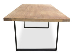 CDT542 Reclaimed Elm Wood Table 1.5m - Rustic Natural