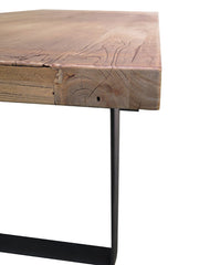 CDT542 Reclaimed Elm Wood Table 1.5m - Rustic Natural