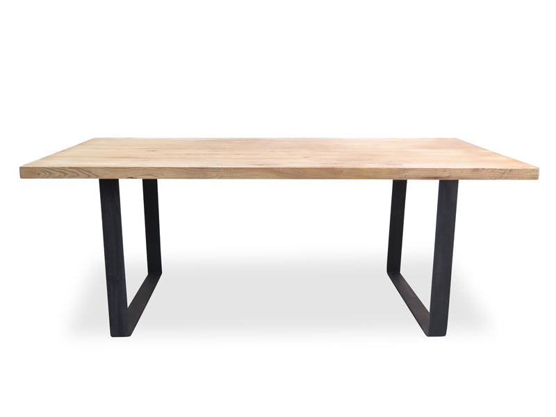 Reclaimed Elm Wood Table 1.5m - Rustic Natural - View 2